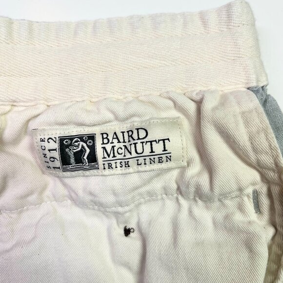 J.Crew Men's S Dock Short in Baird McNutt Irish Linen Pull-On Grey - Picture 3 of 10